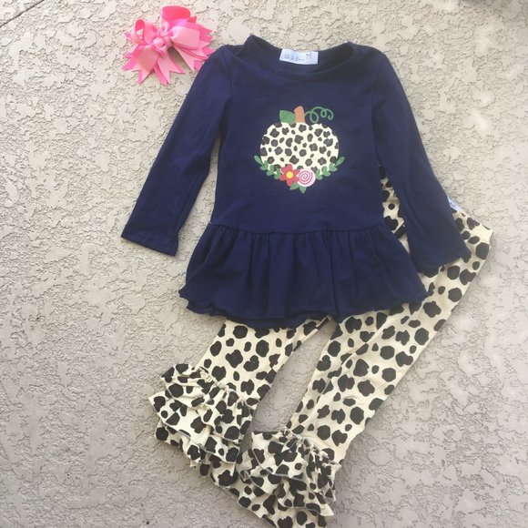 NEW Cute Little Girls Cheetah Outfit - Picture 2 of 5